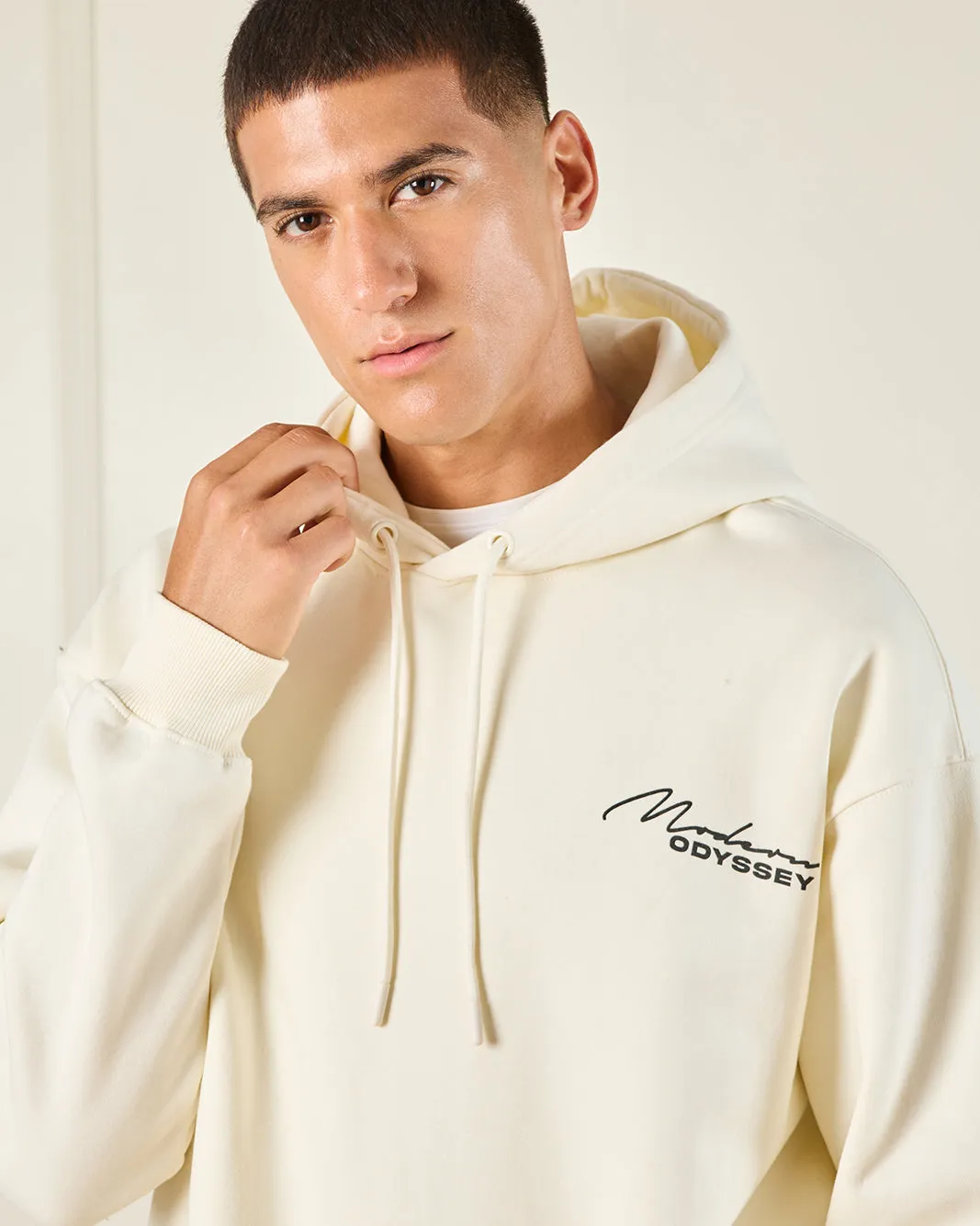 Men Ivory Hooded Sweatshirt sold by Redtag product image thumbnail 4