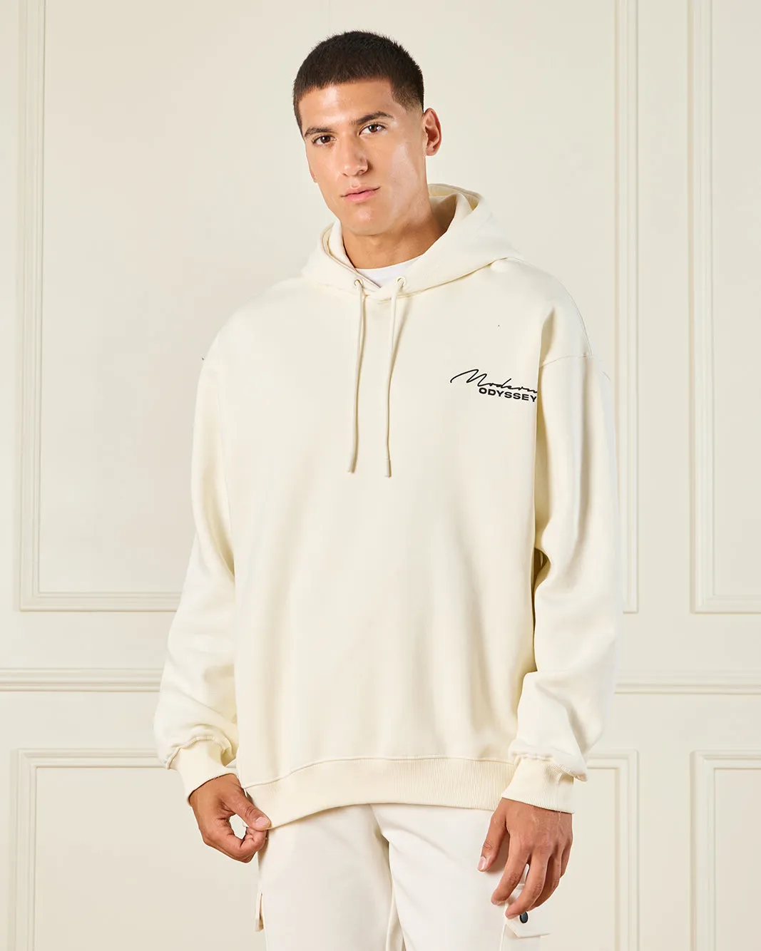 Men Ivory Hooded Sweatshirt sold by Redtag