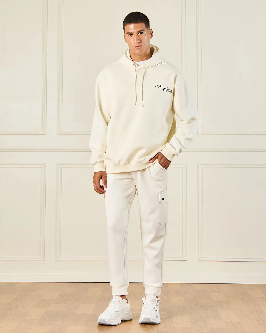 Men Ivory Hooded Sweatshirt sold by Redtag product image thumbnail 2