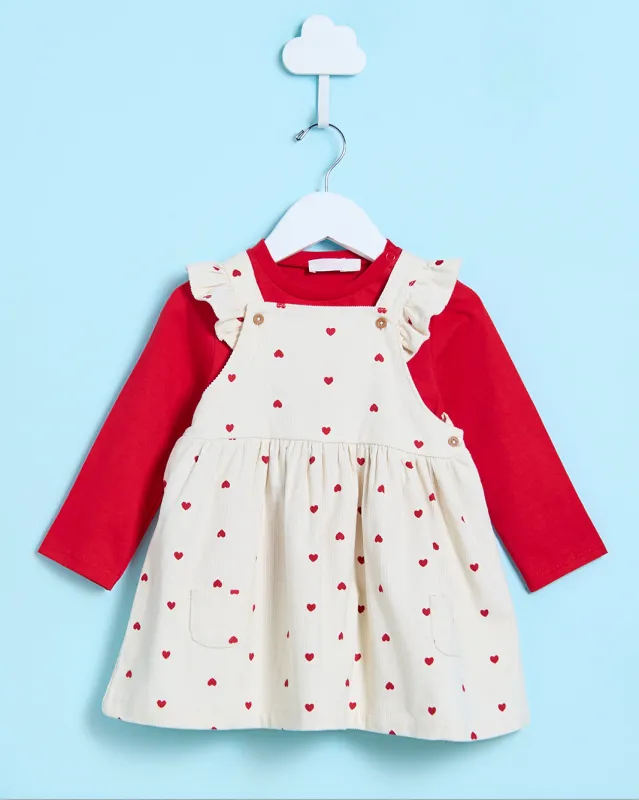 Infant Girls White Dress With T-Shirt (2 Piece) sold by Redtag