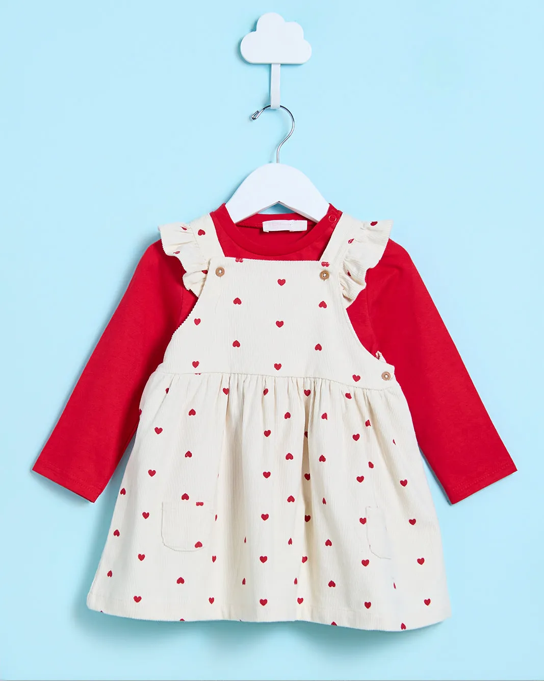 Infant Girls White Dress With T-Shirt (2 Piece) sold by Redtag