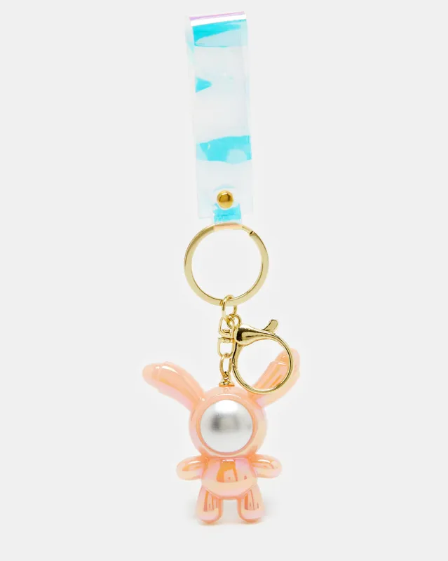 Women Peach Embellished Key Ring sold by Redtag