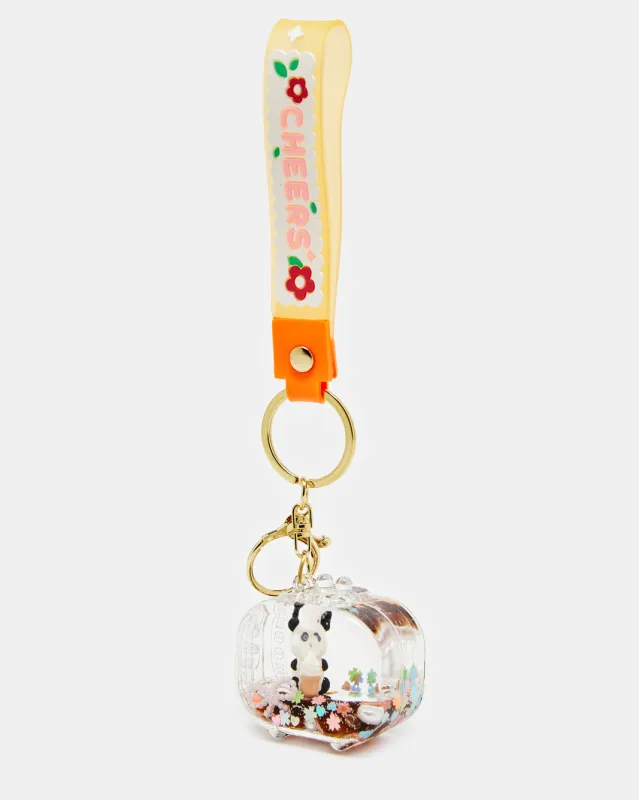 Women Orange Embellished Key Ring sold by Redtag