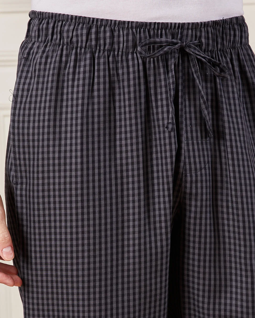 Men Charcoal Checkered Pyjama Bottom sold by Redtag product image thumbnail 4