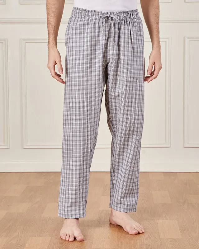 Men Grey Checkered Pyjama Bottom sold by Redtag