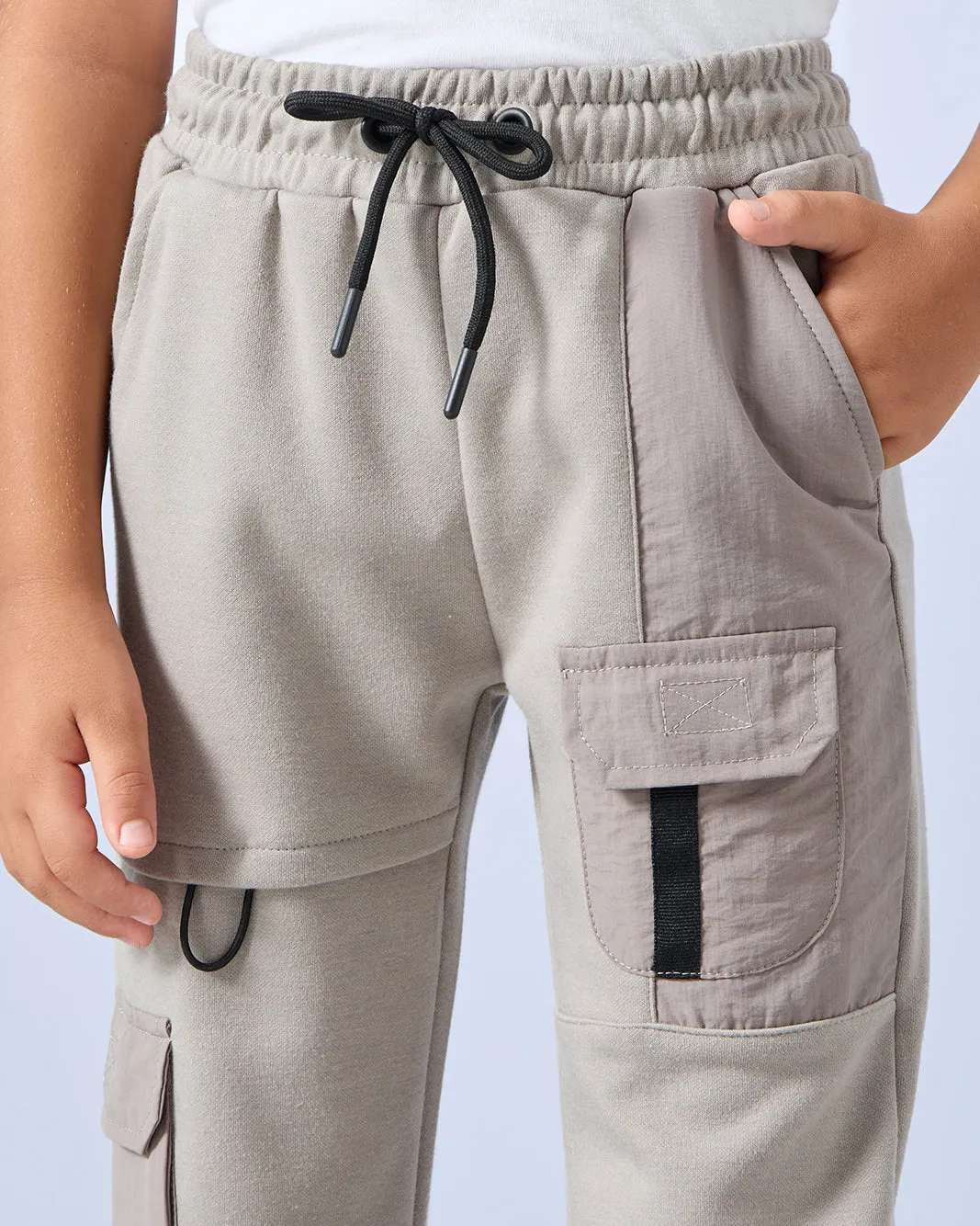 Boys Grey Cargo Track Pants sold by Redtag product image thumbnail 4
