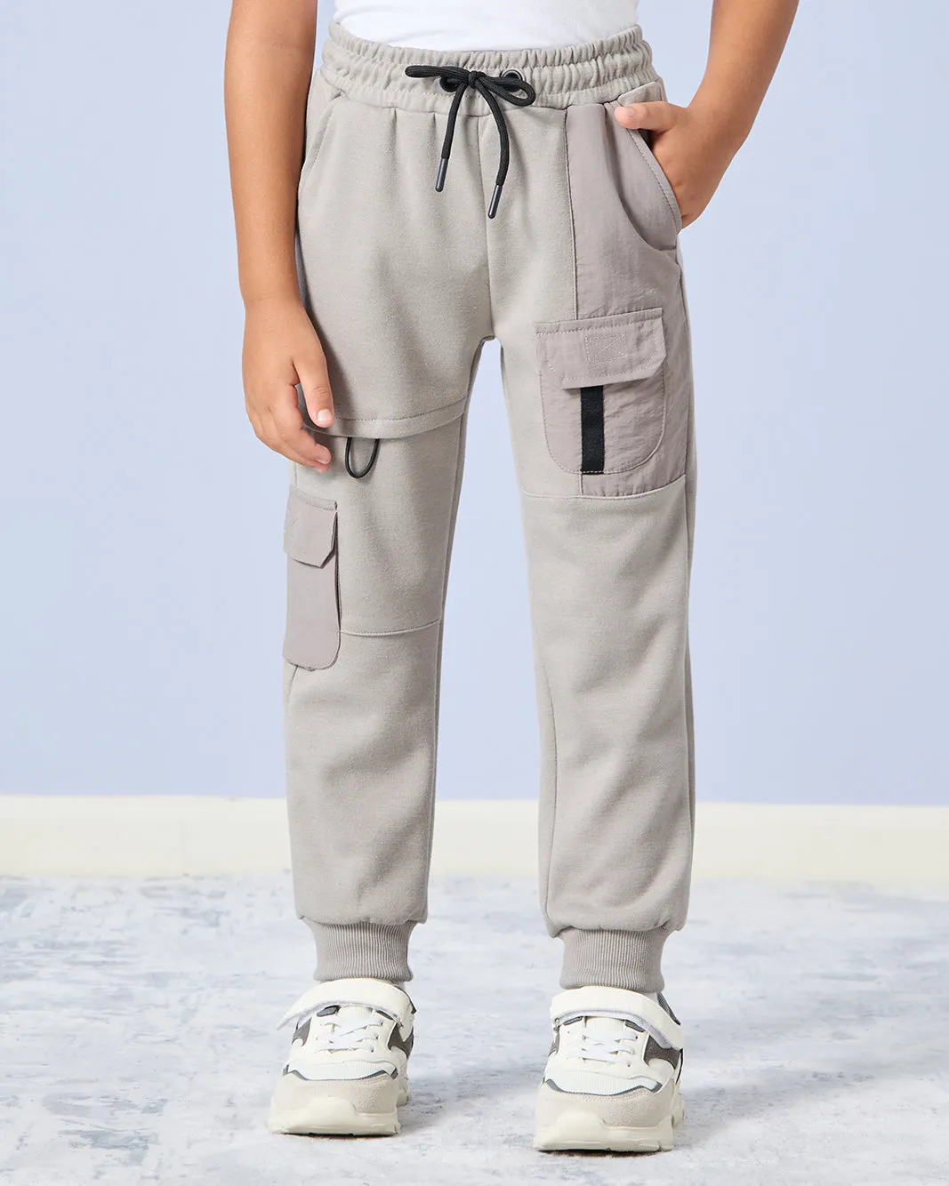 Boys Grey Cargo Track Pants sold by Redtag