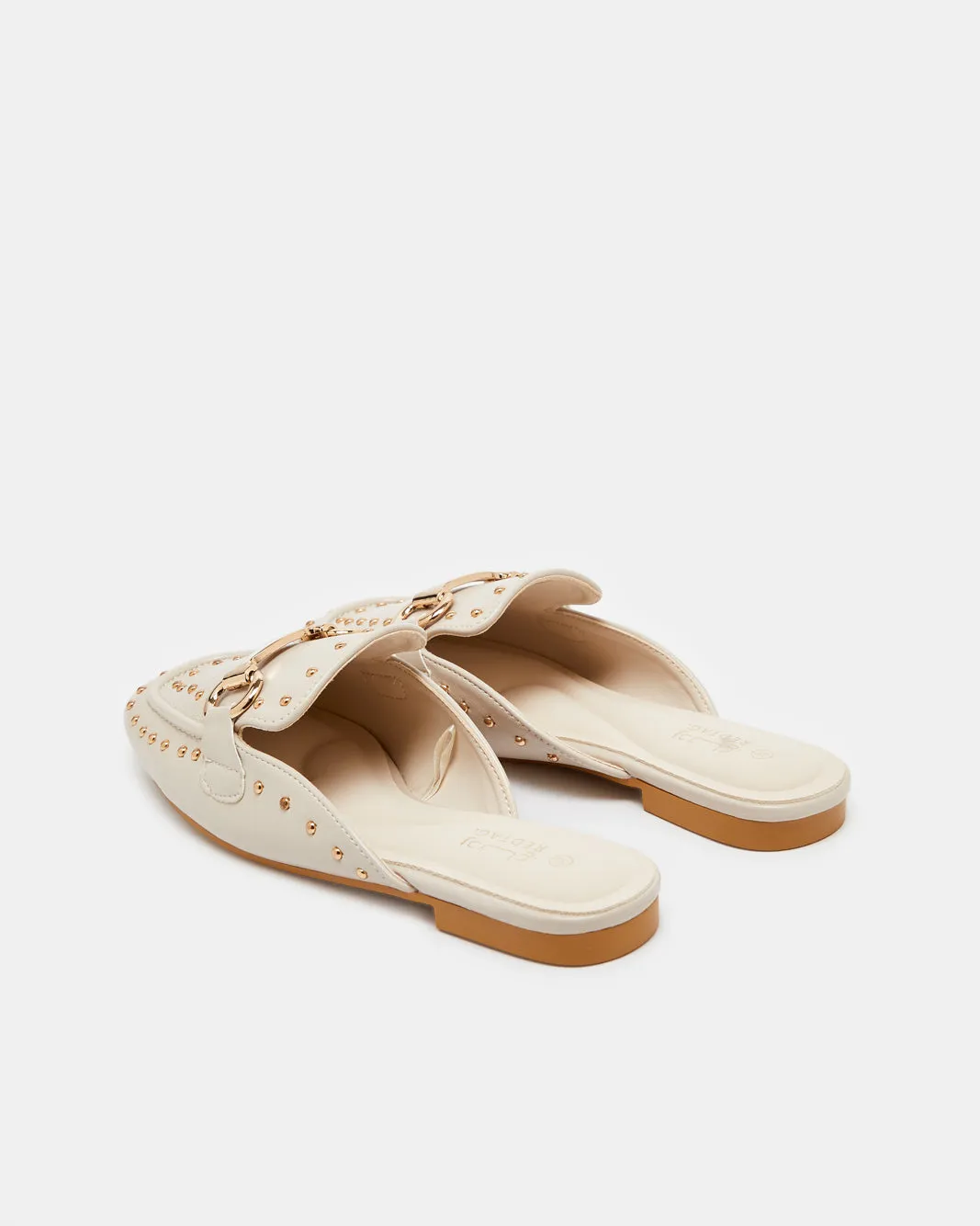 Women Beige Studs Trims Loafer Mule sold by Redtag product image thumbnail 3