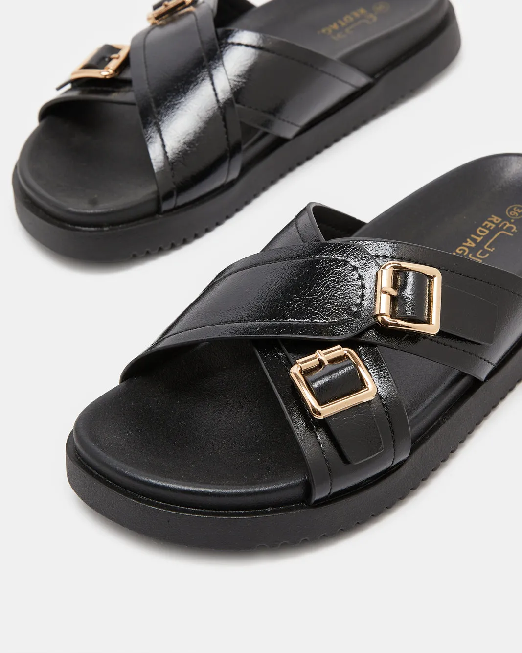 Women Black Crisscross Buckle Mule sold by Redtag product image thumbnail 4