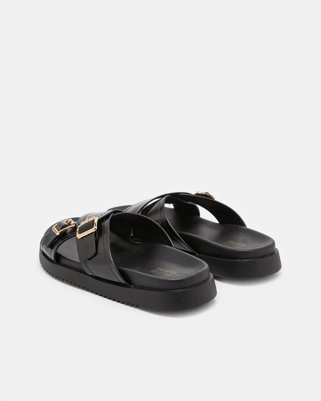 Women Black Crisscross Buckle Mule sold by Redtag product image thumbnail 3