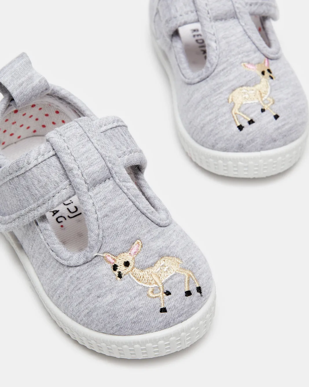Infant Girls Grey Deer Embroidered Sneaker sold by Redtag product image thumbnail 3