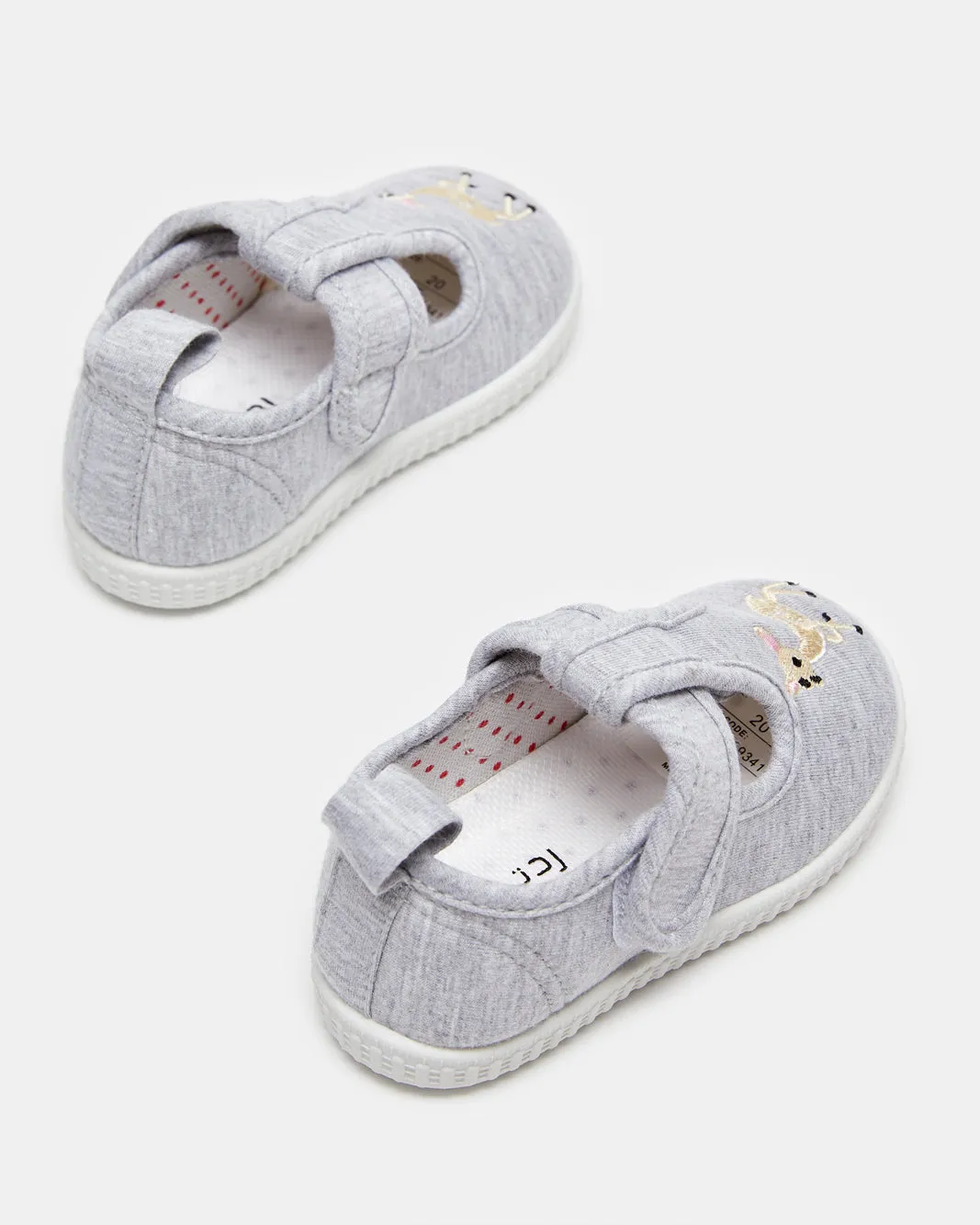 Infant Girls Grey Deer Embroidered Sneaker sold by Redtag product image thumbnail 4