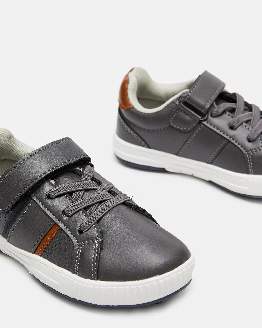 Boys Grey Material Block Sneakers sold by Redtag product image thumbnail 3