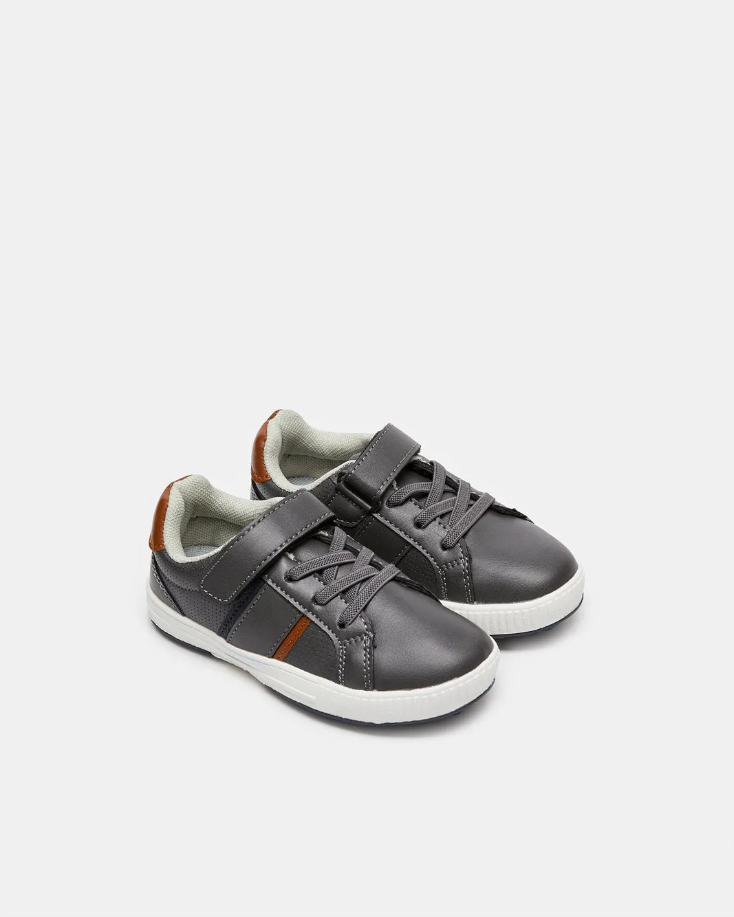 Boys Grey Material Block Sneakers sold by Redtag product image thumbnail 2