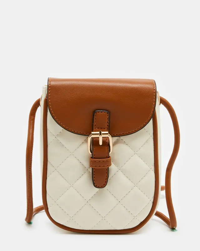 Women Brown Quilted Mobile Pouch sold by Redtag