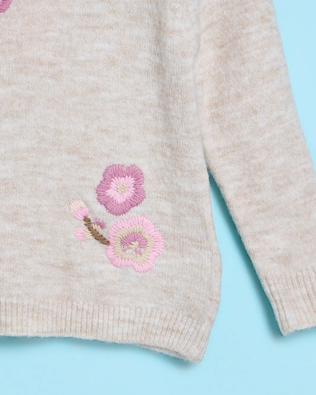 Infant Girls Ivory And Pink Embellished Pullover sold by Redtag product image thumbnail 3