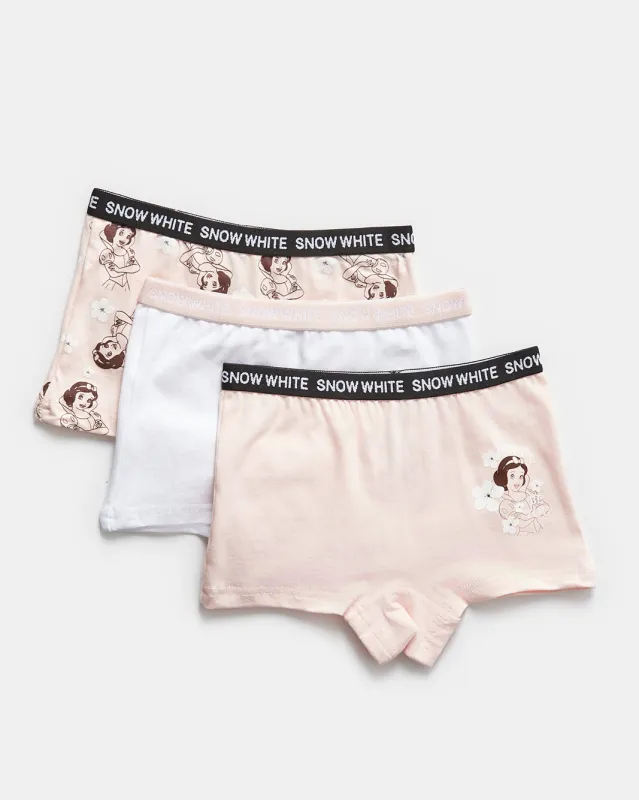 Girls Assorted Snow White Print Boxer Set (Pack of 3) sold by Redtag