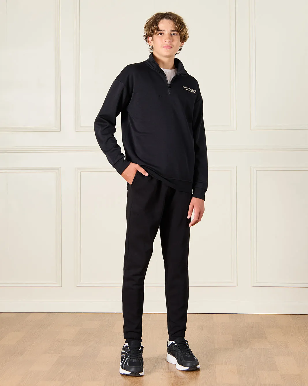 Senior Boys Black Solid Active Pant sold by Redtag product image thumbnail 2