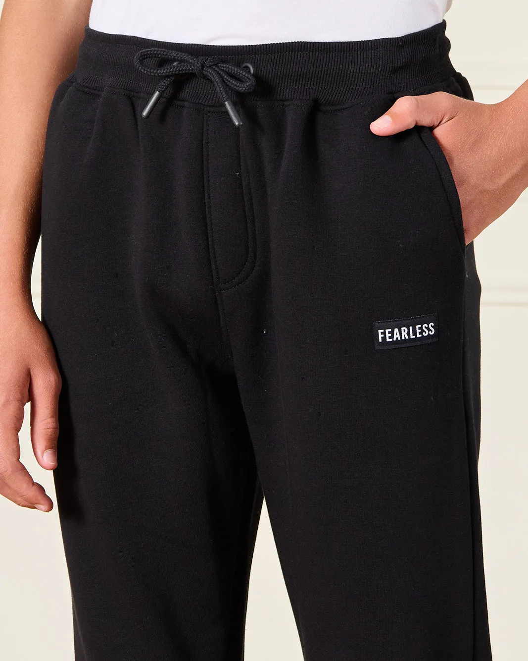 Senior Boys Black Solid Active Pant sold by Redtag product image thumbnail 5