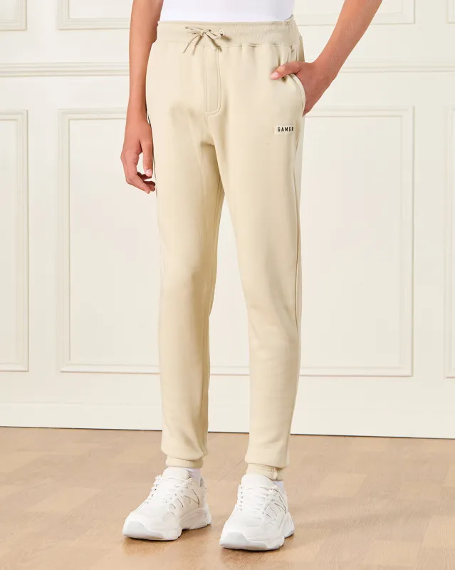 Senior Boys Beige Table Active Pants sold by Redtag