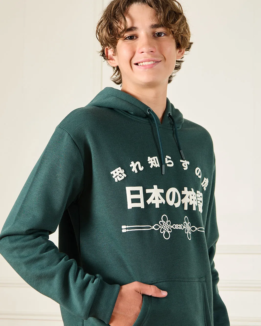 Senior Boys Green Anime Over Size Sweatshirt sold by Redtag product image thumbnail 4