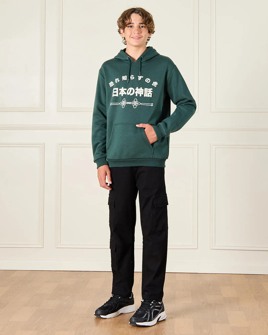 Senior Boys Green Anime Over Size Sweatshirt sold by Redtag product image thumbnail 2
