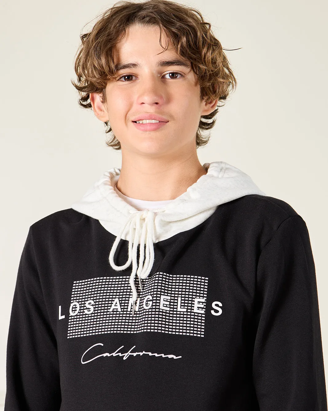 Senior Boys Black Hooded Sweatshirt sold by Redtag product image thumbnail 4