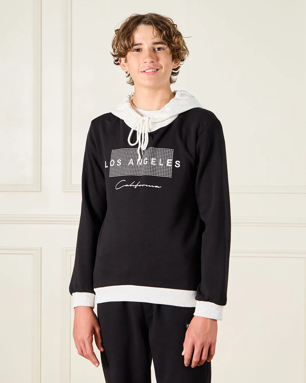 Senior Boys Black Hooded Sweatshirt sold by Redtag