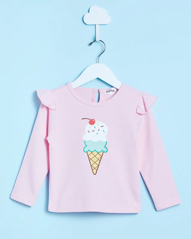 Infant Girls Pink Ice Cream T-Shirt sold by Redtag