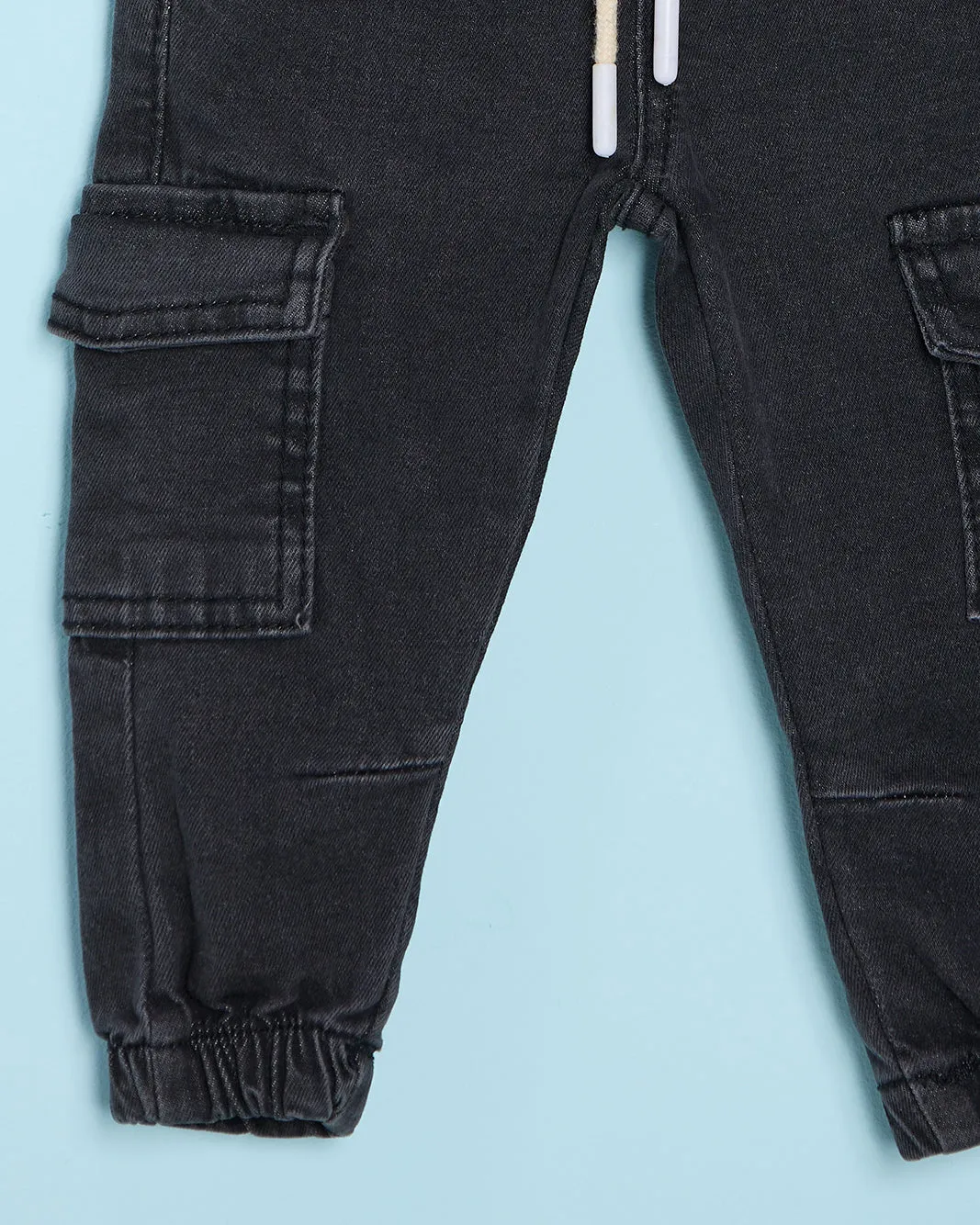 Infant Boys Navy Stretch Denim Jogger Jeans sold by Redtag product image thumbnail 3