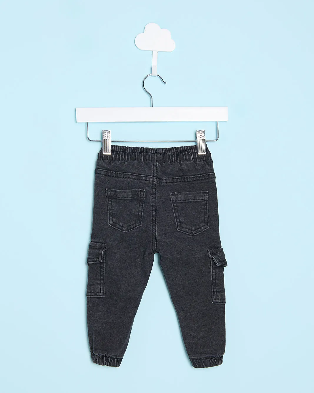 Infant Boys Navy Stretch Denim Jogger Jeans sold by Redtag product image thumbnail 4