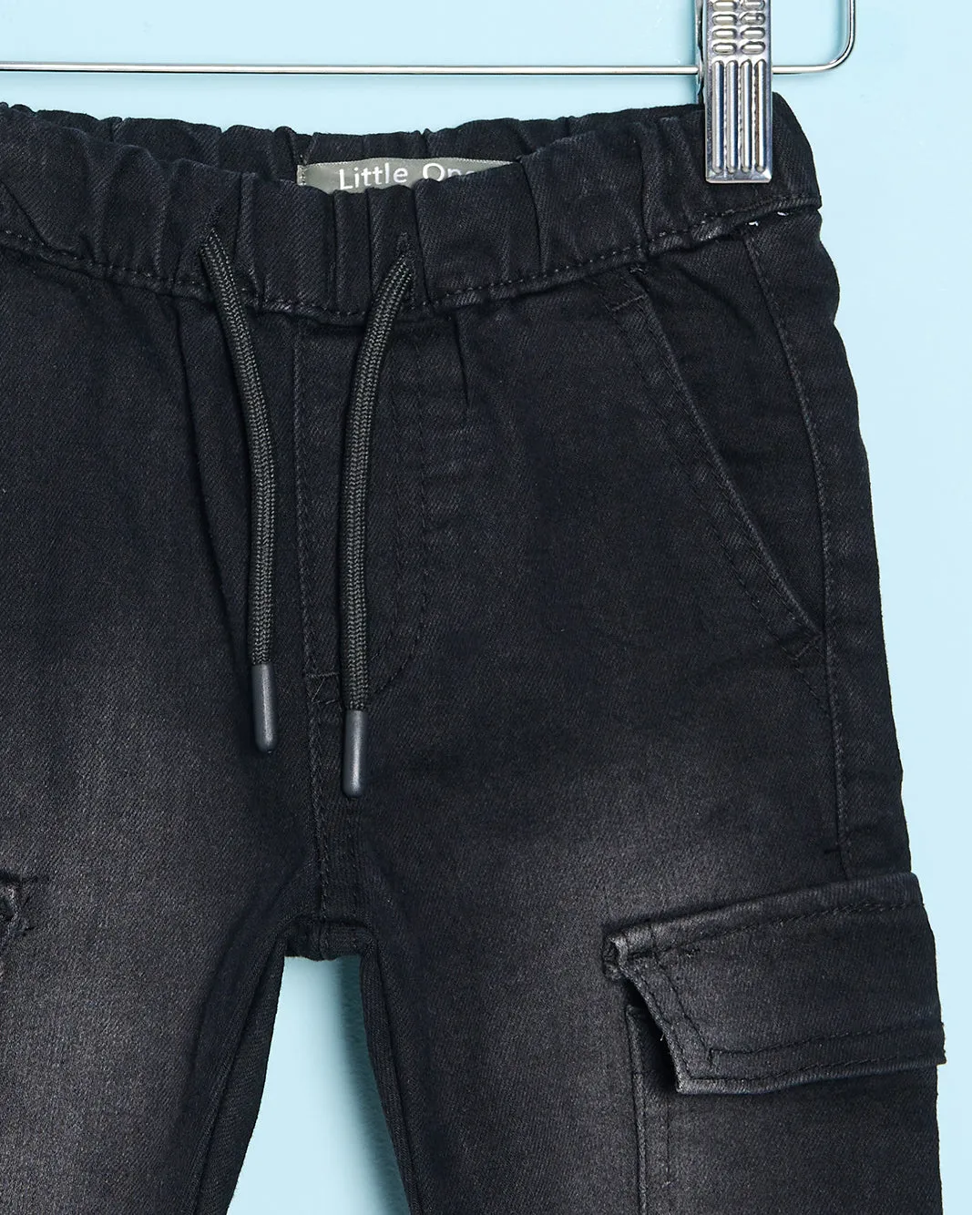 Infant Boys Black Stretch Denim Jogger Jeans sold by Redtag product image thumbnail 2