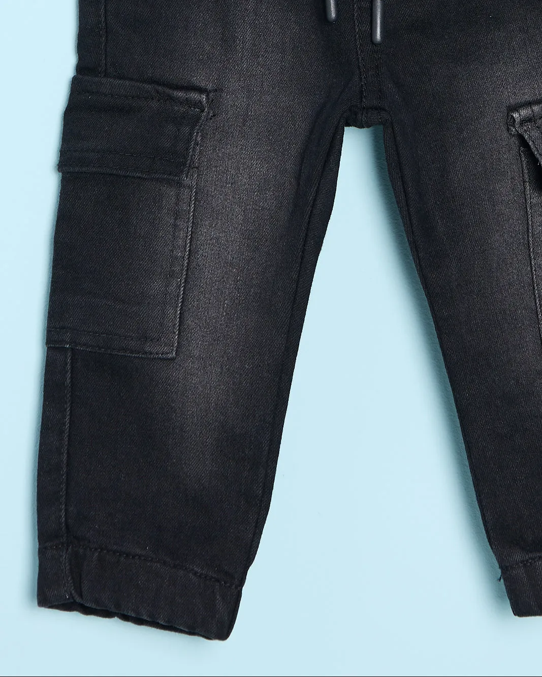 Infant Boys Black Stretch Denim Jogger Jeans sold by Redtag product image thumbnail 3