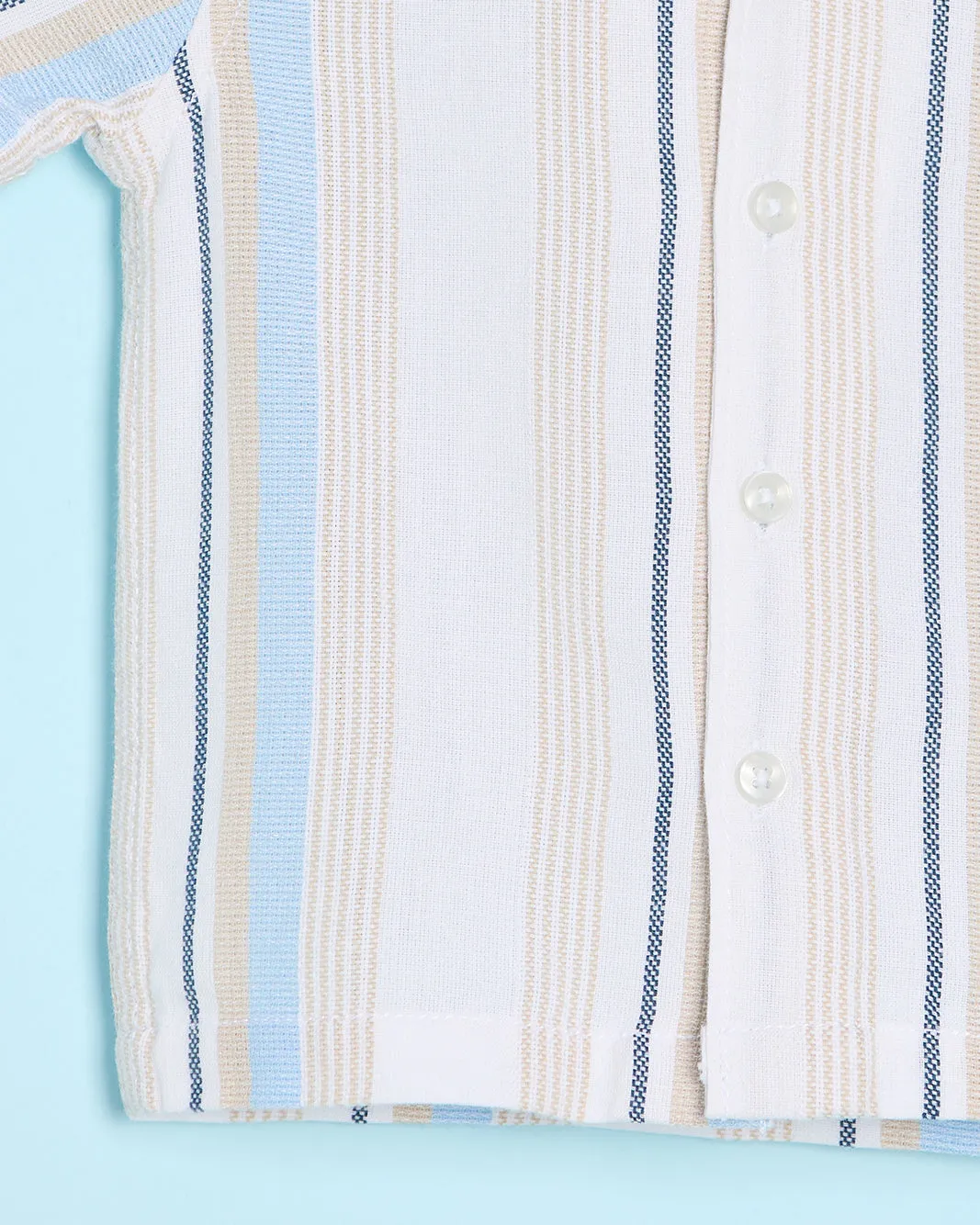 Infant Boys Blue Striped Shirt sold by Redtag product image thumbnail 3