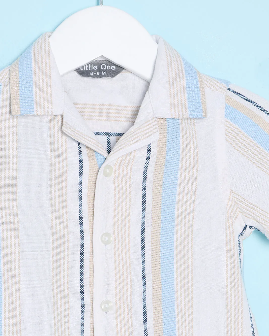 Infant Boys Blue Striped Shirt sold by Redtag product image thumbnail 2
