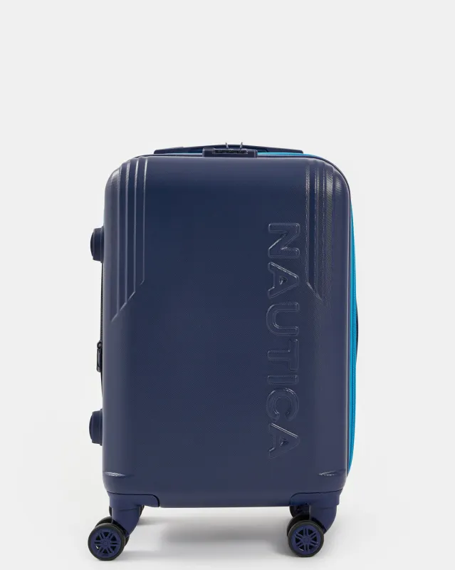 Nautica Navy 360 Spin Trolley Luggage 20 Inch sold by Redtag