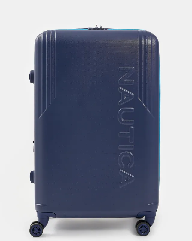 Nautica Navy 360 Spin Trolley Luggage 28 Inch sold by Redtag
