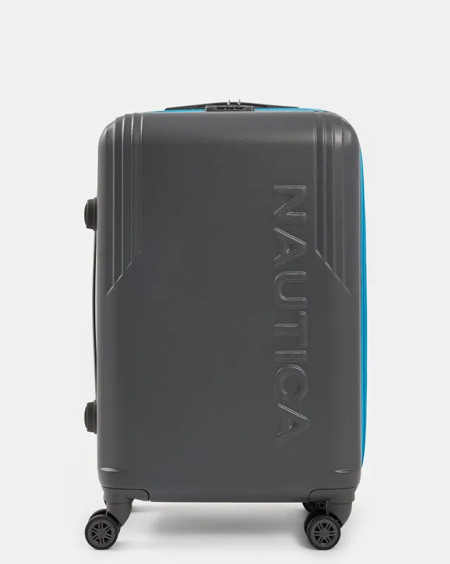 Nautica Grey 360 Spin Trolley Luggage 24 Inch sold by Redtag