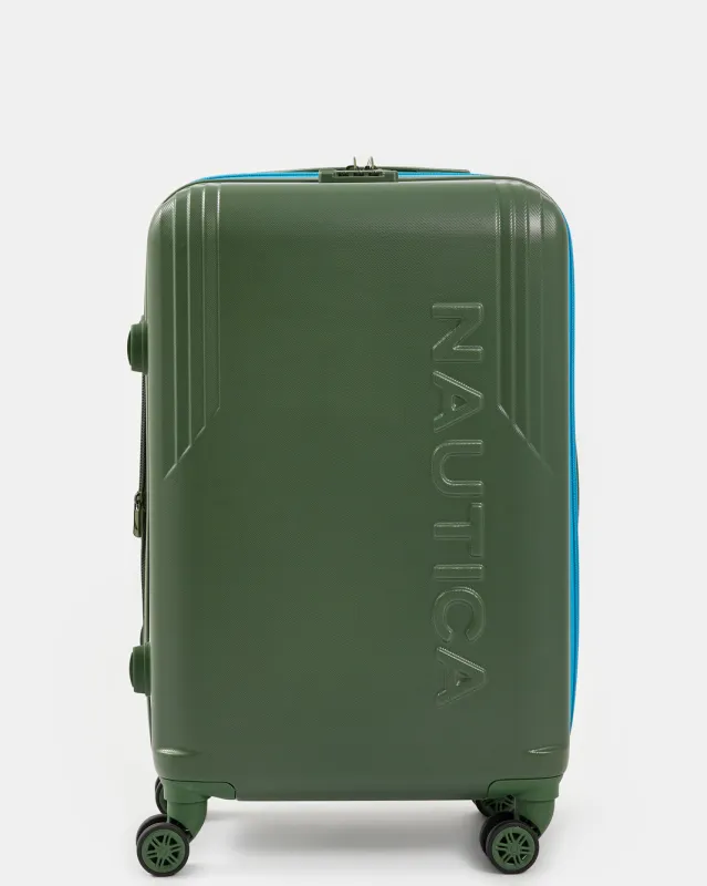 Nautica Green 360 Spin Trolley Luggage 24 Inch sold by Redtag