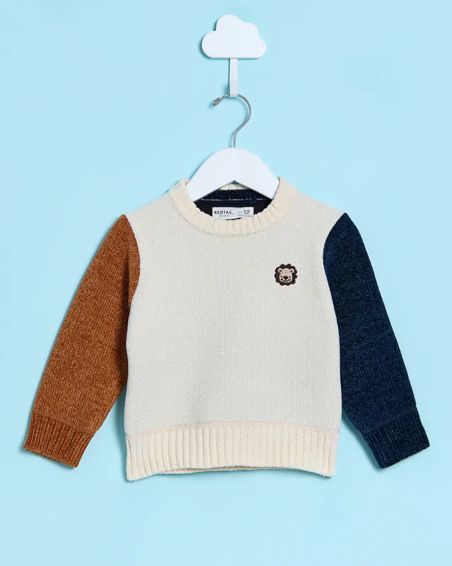 Infant Boys Beige Long Sleeved Sweater sold by Redtag