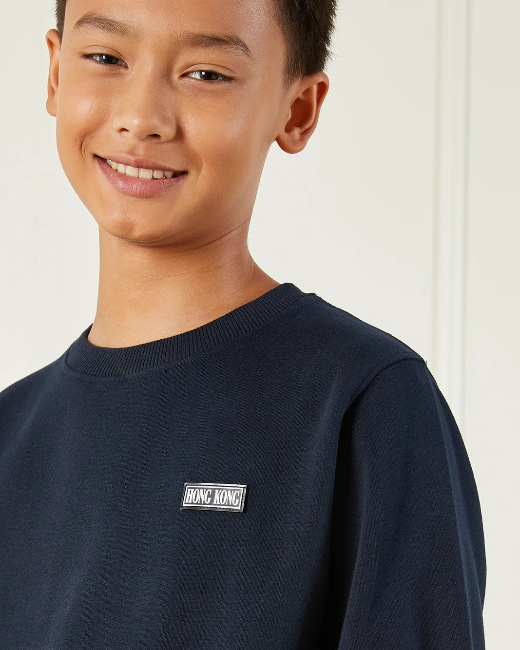Senior Boys Navy Plain Sweatshirt sold by Redtag product image thumbnail 4