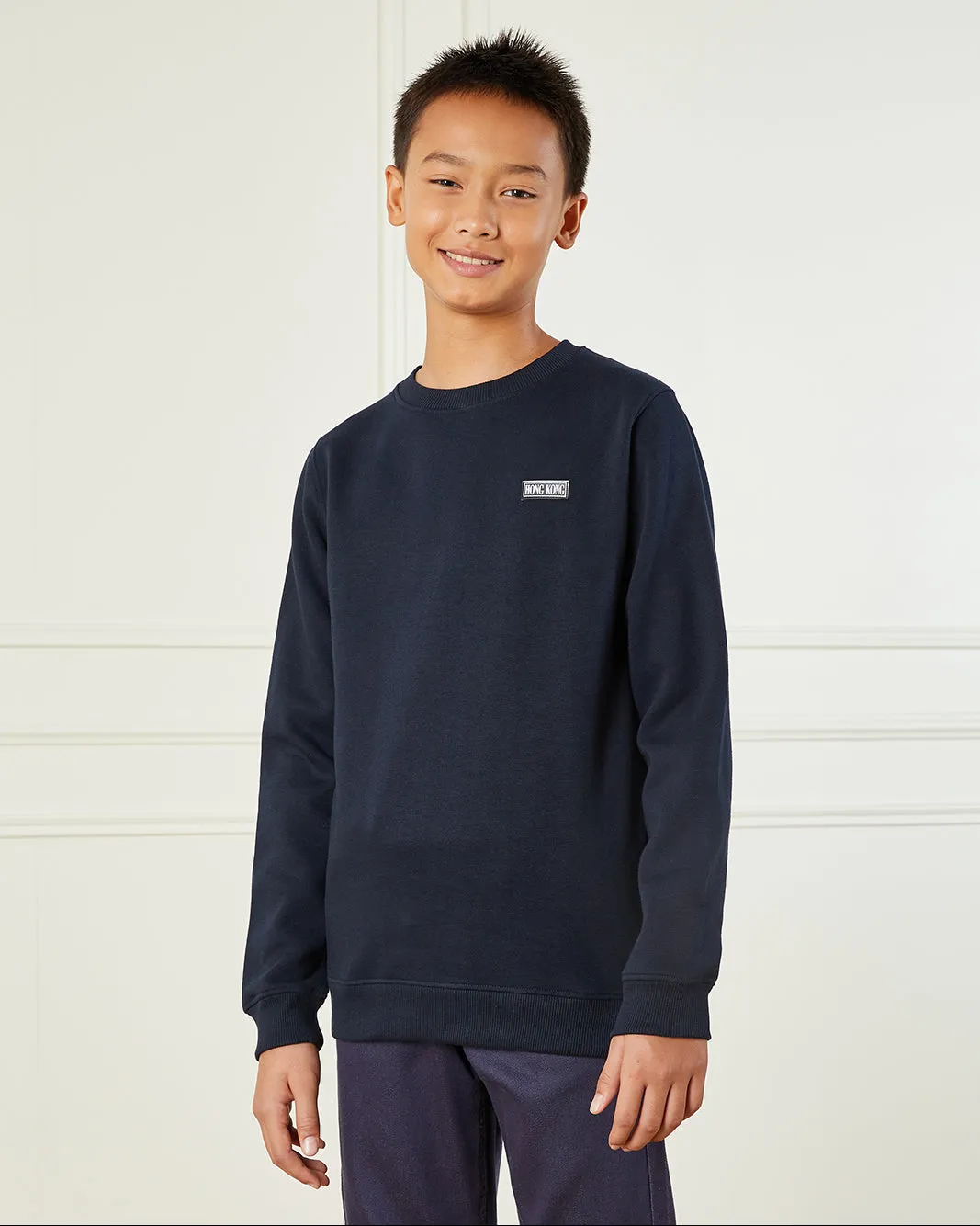 Senior Boys Navy Plain Sweatshirt sold by Redtag