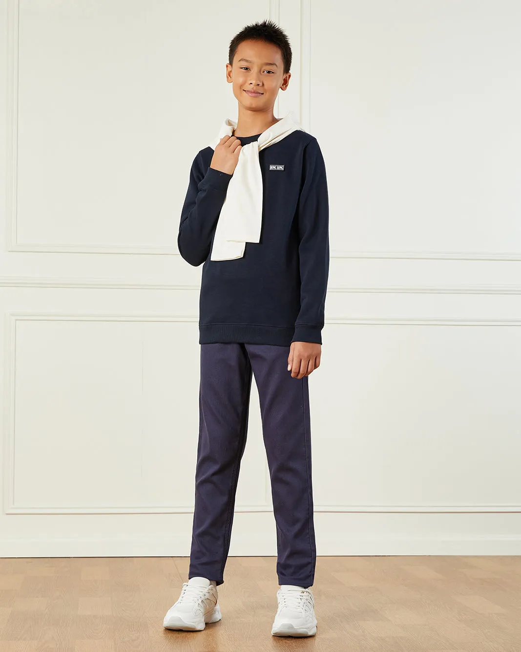 Senior Boys Navy Plain Sweatshirt sold by Redtag product image thumbnail 2
