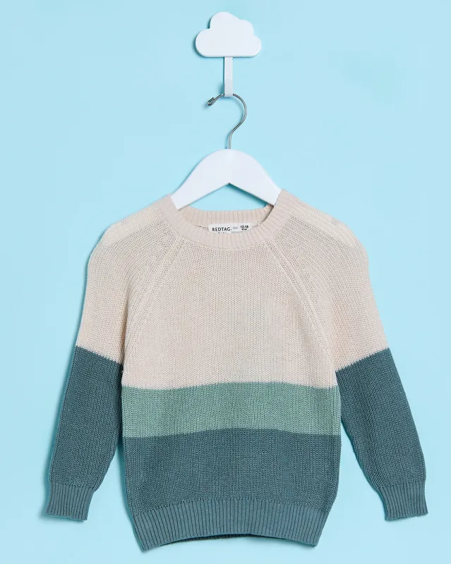 Infant Boys Beige Printed Pullover Sweater sold by Redtag