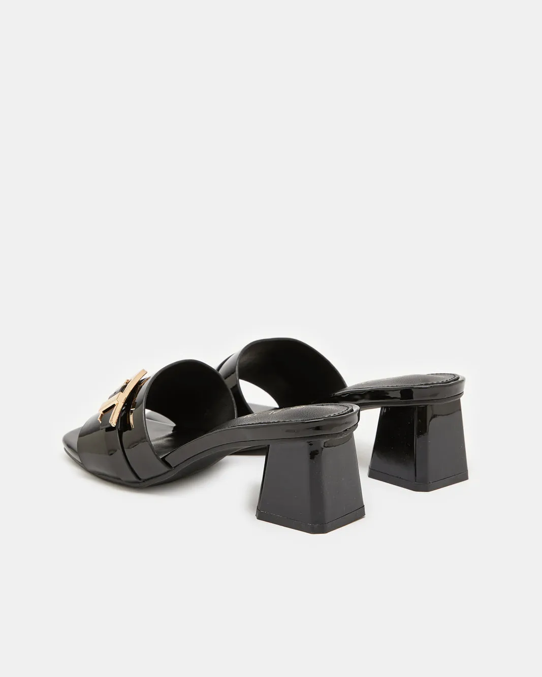 Women Black Buckle Trim Mule sold by Redtag product image thumbnail 3