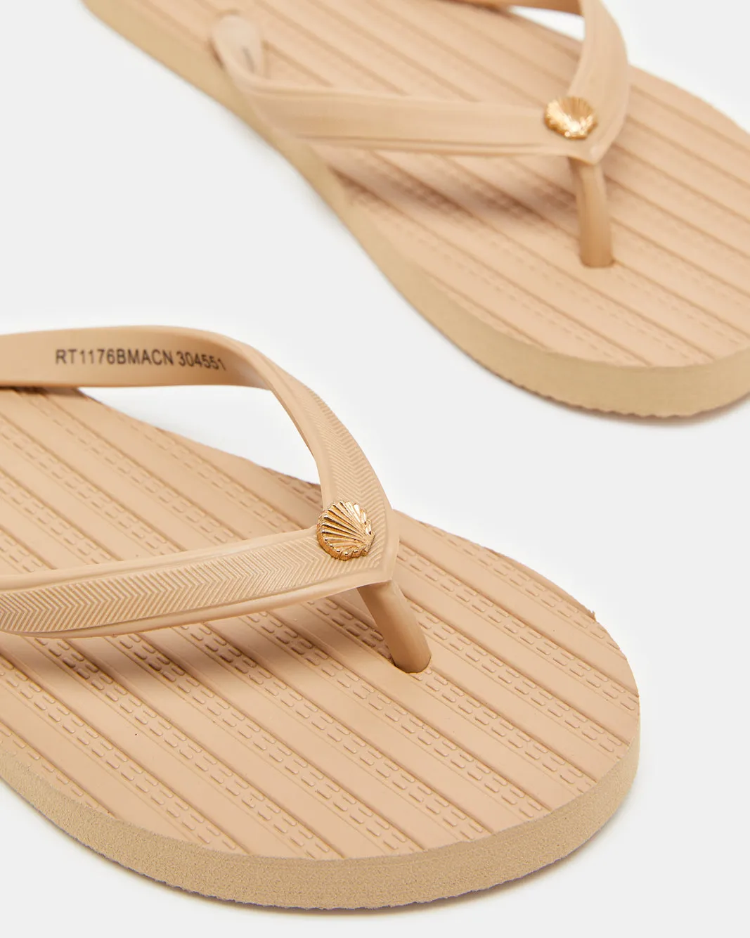 Women Beige Textured Flip Flop sold by Redtag product image thumbnail 3