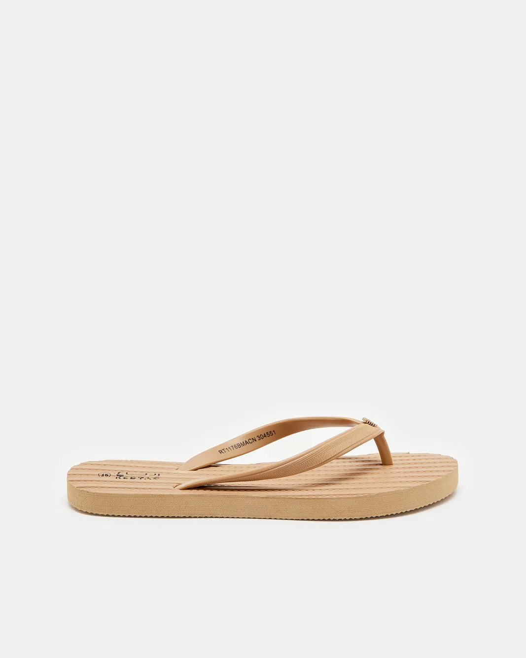 Women Beige Textured Flip Flop sold by Redtag