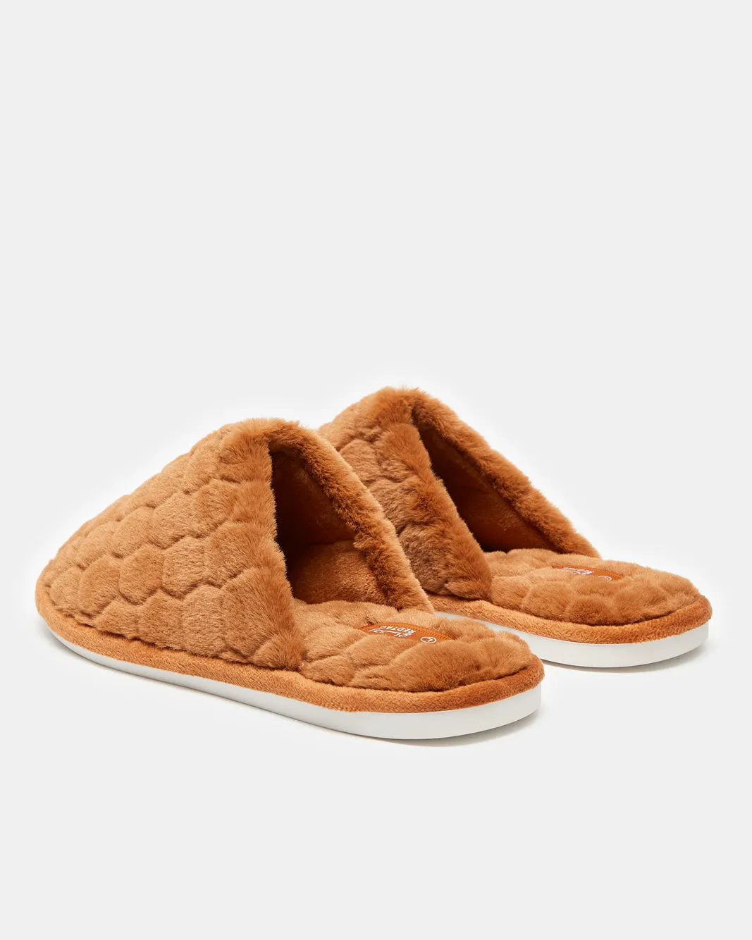 Men Brown Fur Slippers sold by Redtag product image thumbnail 3