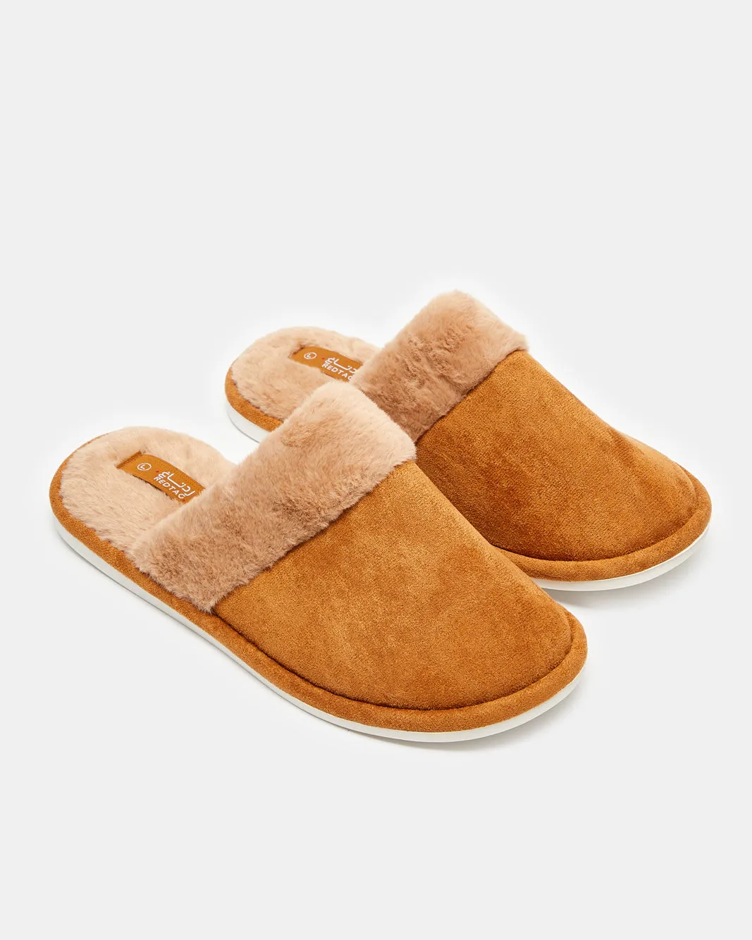 Men Tan Fur Slippers sold by Redtag product image thumbnail 2