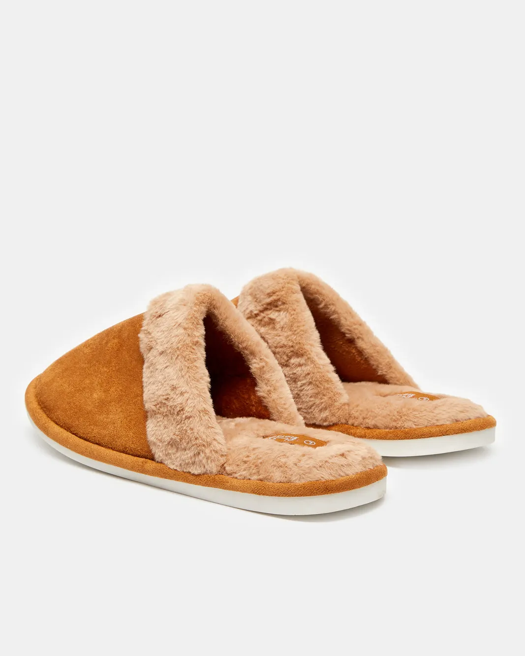 Men Tan Fur Slippers sold by Redtag product image thumbnail 3
